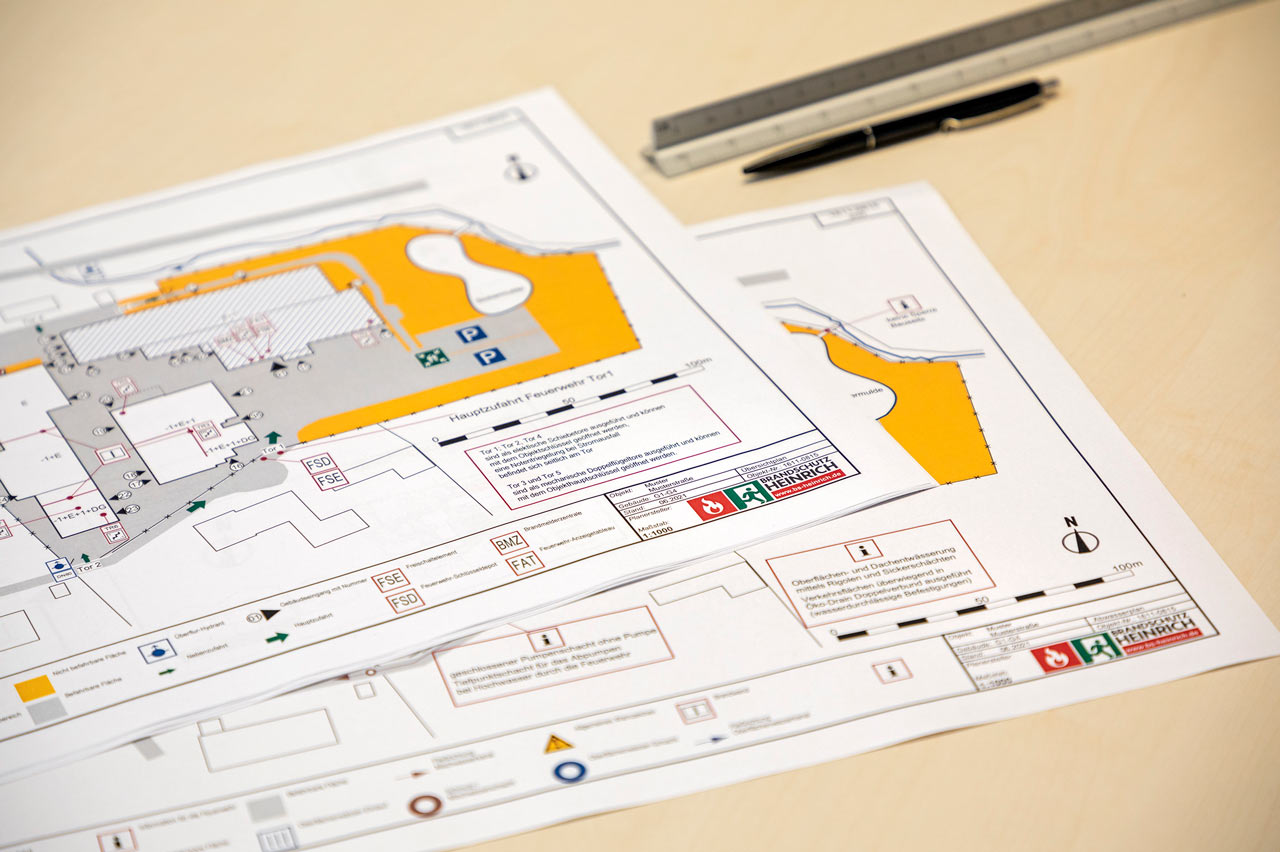 Feuerwehrpläne von Brandschutz Heinrich